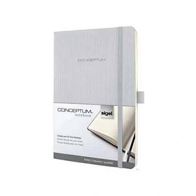 Image of SIGEL CO322 Premium Notebook Squared, A5, Softcover, Grey Conceptum