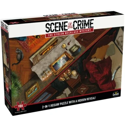 Image of Scene of the Crime: Stolen Necklace Mystery 2 in 1 Jigsaw Puzzle with a Hidden Reveal! Put Pieces Together to Solve Ages 14+