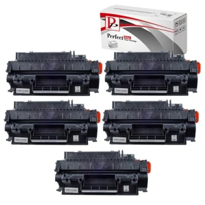 Image of 5 Black PerfectPrint Compatible Toner Cartridge Replace CE505A For HP P2030 P2035 P2035N P2055X P2050 P2055 P2055D P2055DN Printers