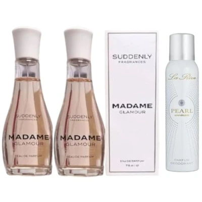 Image of Suddenly WOMAN DIAMONDS MADAME GLAMOUR PERFUME EAU DE PARFUM Smell ( pack of 2x75) made in Germany