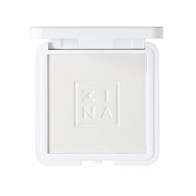 Image of 3INA Makeup The Setting Compact Powder 100 White Fixes and Sets Mineral Long Lasting Mattifying Effect Absorbs Extra Oilness Natural Finish Vegan Cruelty Free