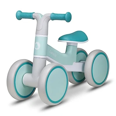 Image of lionelo VILLY Balance Bike for 1 3 Year old, Lightweight Ride On Toy with 4 Wheels, Non slip Handles, Comfortable Seat, Baby Starter Bike, Toys Toddler Girl or Boy up to 30 kg, Birthday Gift