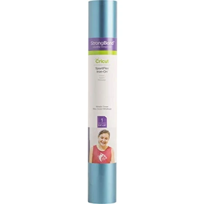 Image of Cricut SportFlex Iron On Ocean Blue 61 cm (24 ft) Heat Transfer Vinyl Roll (HTV) For use with all Cutting Machines