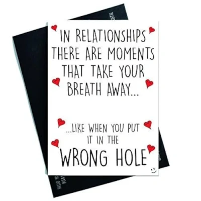 Image of Funny Greeting Cards Valentines Husband Card Boyfriend Rude Offensive Humour Happy Birthday Christmas Banter PC479