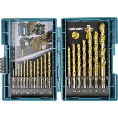 Image of Makita B 67795 19 Piece HSS TiN Drill Bit Set