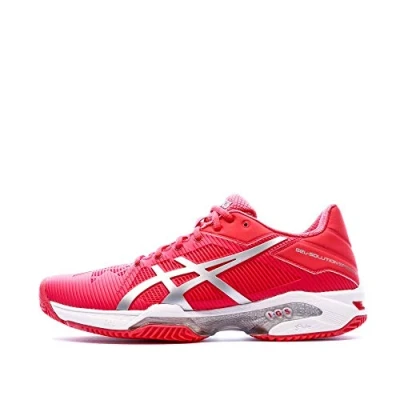 Image of Asics Gel Solution Speed 3 Clay Womens Pink Padel Trainers Size UK 4