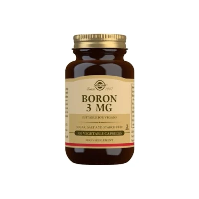 Image of Solgar Boron 3 mg Vegetable capsules Food Supplement, 100 (pack of 1) Vegan, Gluten Free