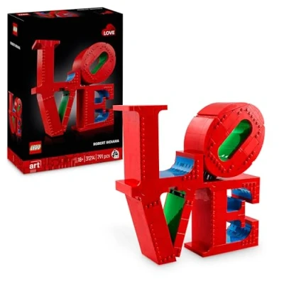 Image of LEGO Art LOVE Building Set, Model Kit for Adults to Build, Great as a Home Office Decor Piece or Engagement Gift Couples, Valentine&#039;s Day Decoration Her Him 31214
