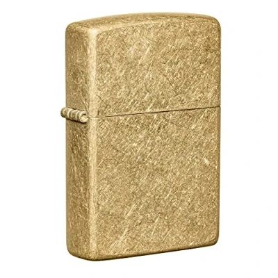 Image of Zippo Tumbled Brass Pocket Lighter 49477 One Size