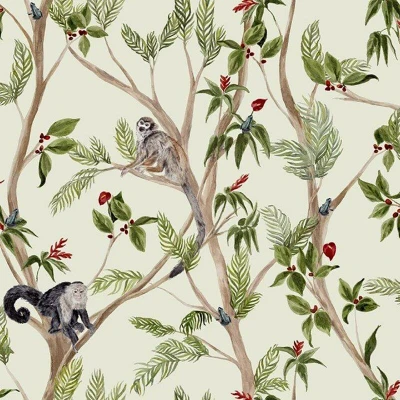 Image of Arthouse Tropical Monkey Multi Wallpaper 925006