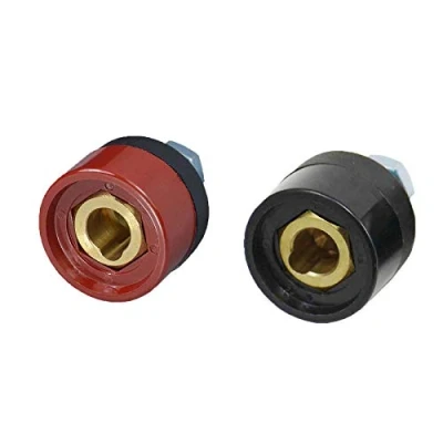 Image of RIVERWELD TIG Welding Cable Panel Connector Plug DKZ10 25 200Amp Dinse Quick Fitting 2pcs
