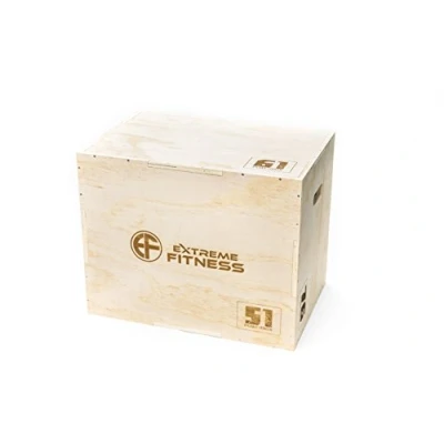 Image of EXTREME FITNESS® 3 in 1 Wood Plyometric Plyo Box for Jump Training and Conditioning 30 x 20 24 (30x24x20)