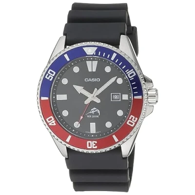 Image of Casio Men Analog Quartz Watch with Plastic Strap MDV 106B 1A2VCF