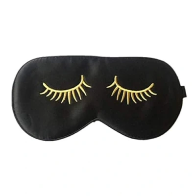 Image of townssilk Silk Sleep mask with Adjustable Strap,Comfortable and Super Soft Eye Ultimate Sleeping aid Black pattern5
