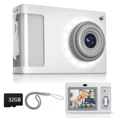 Image of Digital Camera,ARNSSIEN 1080P Vintage Camera for Kids,2.4 Screen Kids with 16 LED Filling Lights, Cheap Gift Older Kids, Teens, Students, Beginners