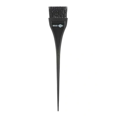 Image of Head Jog Deluxe Tint Brush With Crinkle Bristles For Applying Hair Dye, Bleach, Tint, Toner, Highlights &amp; Conditioner. Colour Applicator Tapered End Sectioning. (Black, Standard)
