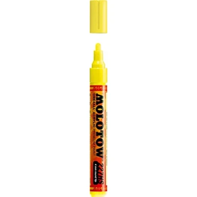 Image of MOLOTOW ONE4ALL Acrylic Paint Marker, 4mm, Neon Yellow Fluorescent, 1 Each (227.229)
