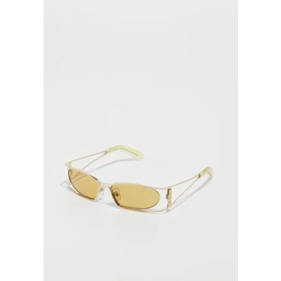 Image of GCDS Unisex GD0060 32J Sunglasses Metal Gold Brown Geometric Normal