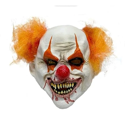 Image of Stylex Clown Mask Realistic Halloween Creepy Latex for Kids Adult Cosplay Costume Scary Props
