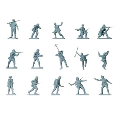 Image of Airfix Model Figures Set A00705V WWII German Infantry Building Kit Accessories, Plastic Kits for Adults &amp; Children 8+, Includes 48 Unpainted Accessory Dioramas