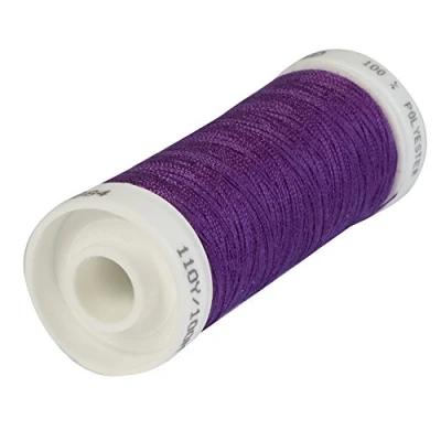 Image of KORBOND 500m Purple Polyester 5 x 100m Reels Thread for Hand Sewing Machines No Shrinkage Ideal Mending, Tailoring, Quilting, Crafting, Repairs and Embellishment