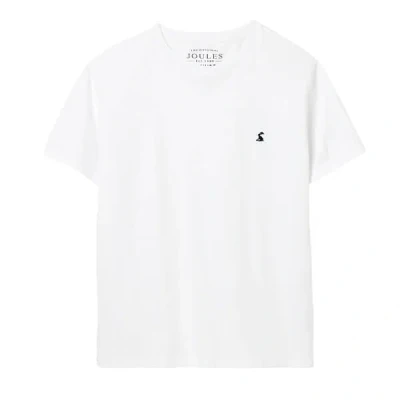 Image of Joules Mens White Denton Jersey T Shirt Size M