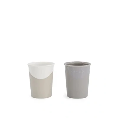 Image of Twistshake 2X Baby Learning Cup, Feeding BPA Free, 170ml, Grey/White