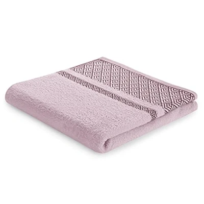 Image of AmeliaHome Hand Towel 100% Cotton 50 x 90 cm with Pink Volie Border