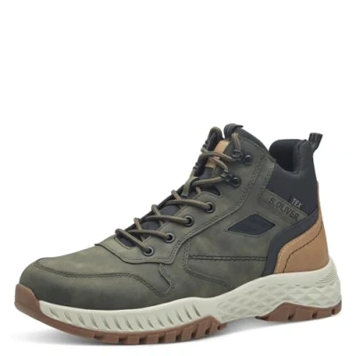 Image of s.Oliver Men&#039;s Wl Lace Boot 5 16245 43 Snow, Khaki Comb, 8 UK