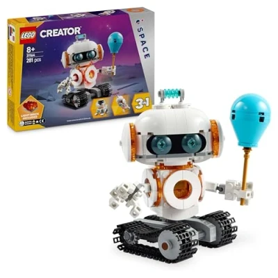 Image of LEGO Creator 3in1 Space Robot Toy Transforms into a Dog Figure or Rocket Model Building Set for Kids Themed Gift Idea Kids, 8+ Year Old Boys &amp; Girls 31164