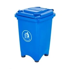 Image of Static Bin; 50L; 30% Recycled Polyethylene; Blue