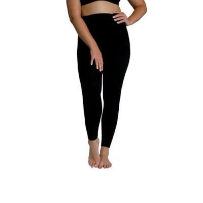 Image of Ulla Popken Women&#039;s Thermal Stocking Leggings, Fluffy Lining, Black, 36 38