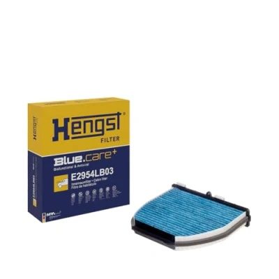 Image of 2048300018, 2048300518, 205835014764, 2128300018, 2128300118 Pollen FILTER HENGST E2954LB03 with antibacterial action 258mm 283mm 58mm