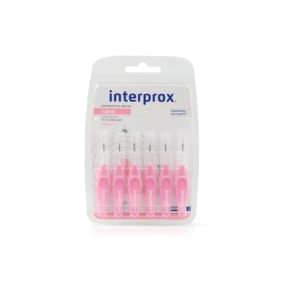 Image of Interprox Interdental Brushes Nano Pink 6 Pieces, pack of 3 (3x pieces)