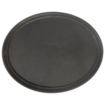 Image of Black 73.5cm x 60cm Oval Non Slip Serving Tray By Argon Tableware