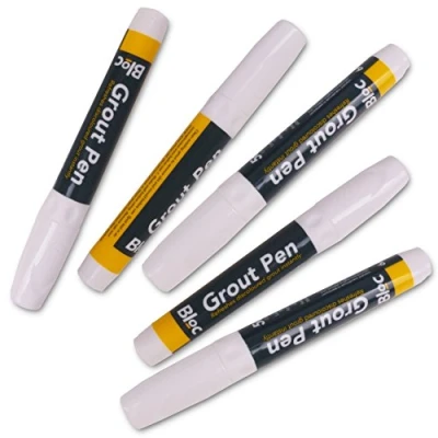 Image of 5X White Grout Refresher Pens for Whitening Discoloured Worn Dirty Tile Grouting