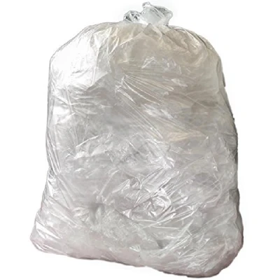Image of 200x Clear Bin Bags/Commercial Kitchen Office Workplace Refuse Liners 80Ltr
