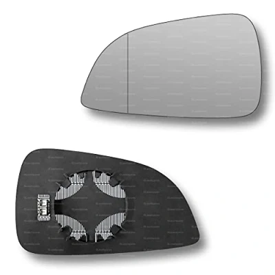 Image of Less4spares Replacement Wing Mirror Glass Left Compatible with Vauxhall Astra 2009 2010 CLIP ON Passnager Near Side N/S Heated Blind Spot