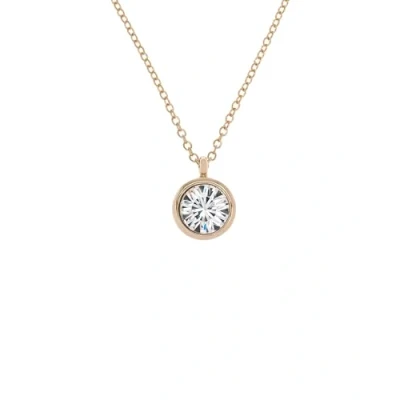 Image of Karen Millen Crystal Dot Pendant Necklace For Women (Gold/Clear Crystal)
