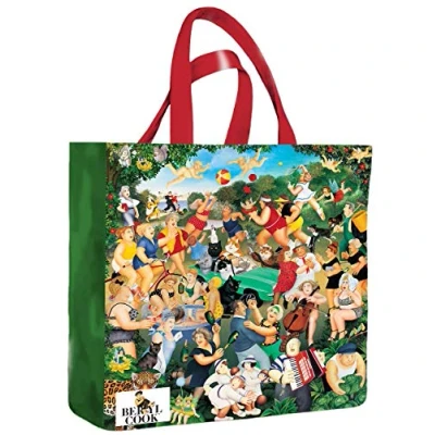 Image of Minilabel Beryl Cook &#039;Good Times&#039; PVC Gusset Bag, Carrier Amusing, Funny, Comical