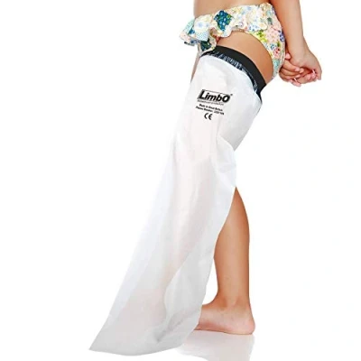 Image of LimbO Waterproof Protectors Cast and Dressing Cover, Child Full Leg 11 to 13 Years old FL1113, 39 54 cm Upper Thigh Circumference