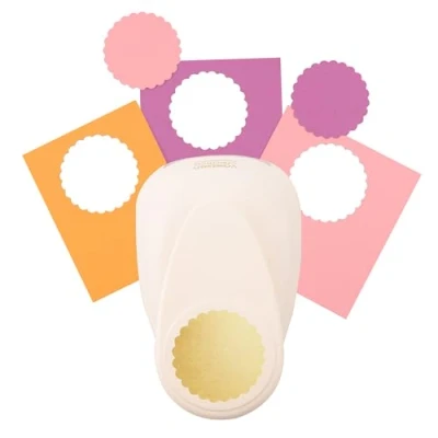 Image of Vaessen Creative Craft Paper Punch Scalloped Circle Ø 5 cm Cutter for Crafting and Card Making