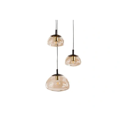 Image of Euluna Turku pendant lamp three bulb round clear/black