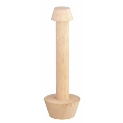 Image of MasterClass Kitchen Craft Pastry Tamper, Double Ended Wooden Brown, 22 x 12 16 cm