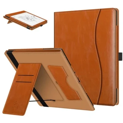 Image of Fintie Stand Case for 10.3&quot; BOOX Note Air3 C/Note Air 3 B/W E Ink Tablet ePaper Premium PU Leather Cover Auto Sleep/Wake with Card Slot and Pen Holder, Brown