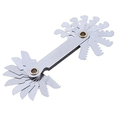 Image of OriGlam Thread Screw Pitch, Gauge Pitch Measures, Stainless Steel 60 Gauge, Cutting Tool Measuring Set (Metric, 0.5 7.0 Blades)