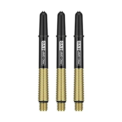 Image of TARGET Darts Pro Grip Evo Gold Aluminium Medium Dart Shafts