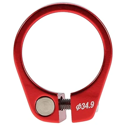 Image of Bike Seat Post Clamp, Quick Release Clamp 34.9mm Aluminum Alloy Tube Clip for 30.4/30.8/31.6mm Post.(Red) Sportinggoods Bicycles And Spare Parts
