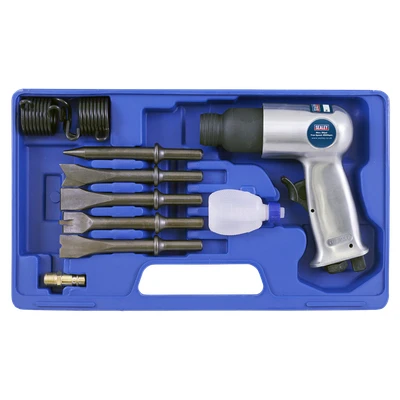 Image of Sealey Air Hammer Kit with Chisels Medium Stroke