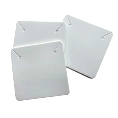 Image of 50 x Jewellery Display Cards Necklace Bracelet Pendant And Chain 5cm White